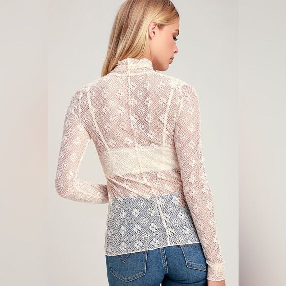 Intimately FREE PEOPLE "Sweet Memories" lace Top - Picture 3 of 6